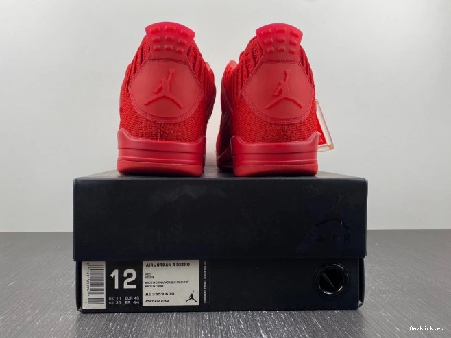 One Kick 4 Red AQ3559-600 Retro Flyknit Jordan 0802